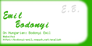 emil bodonyi business card